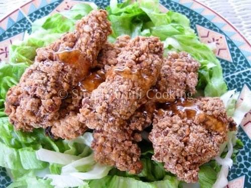 Almond Chicken Goujons, Simply Trini Cooking