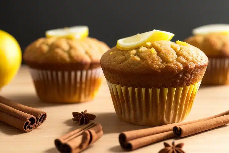 Apple Lemon with Cinnamon Muffins 1 apple lemon with cinnamon muffins