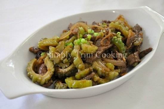 Beef with Caraili, beef with bitter melon, beef with bitter gourd