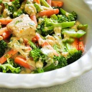 Fish in White Sauce with Vegetables