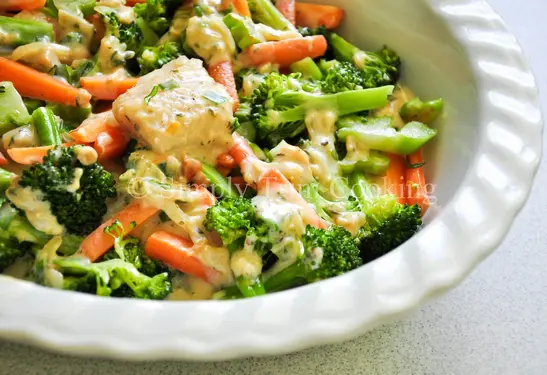 Fish in White Sauce with Vegetables