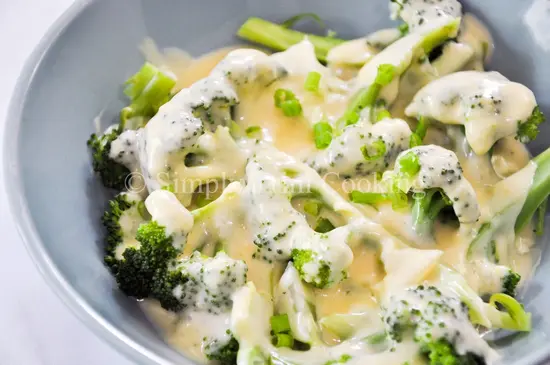 Broccoli in Coconut Cheese Sauce