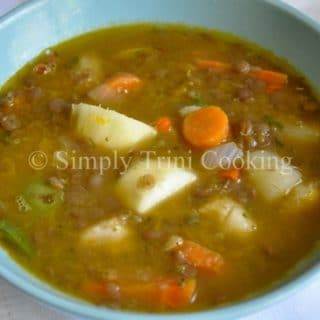 lentil peas soup, trinidad lentil peas soup