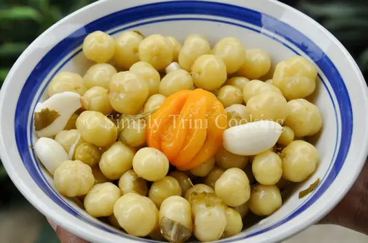 soaked sour cherry, soaked goose berries